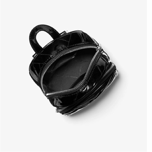 NWT Michael Kors ABBEY XS MINI Backpack Black Silver - Picture 2 of 13